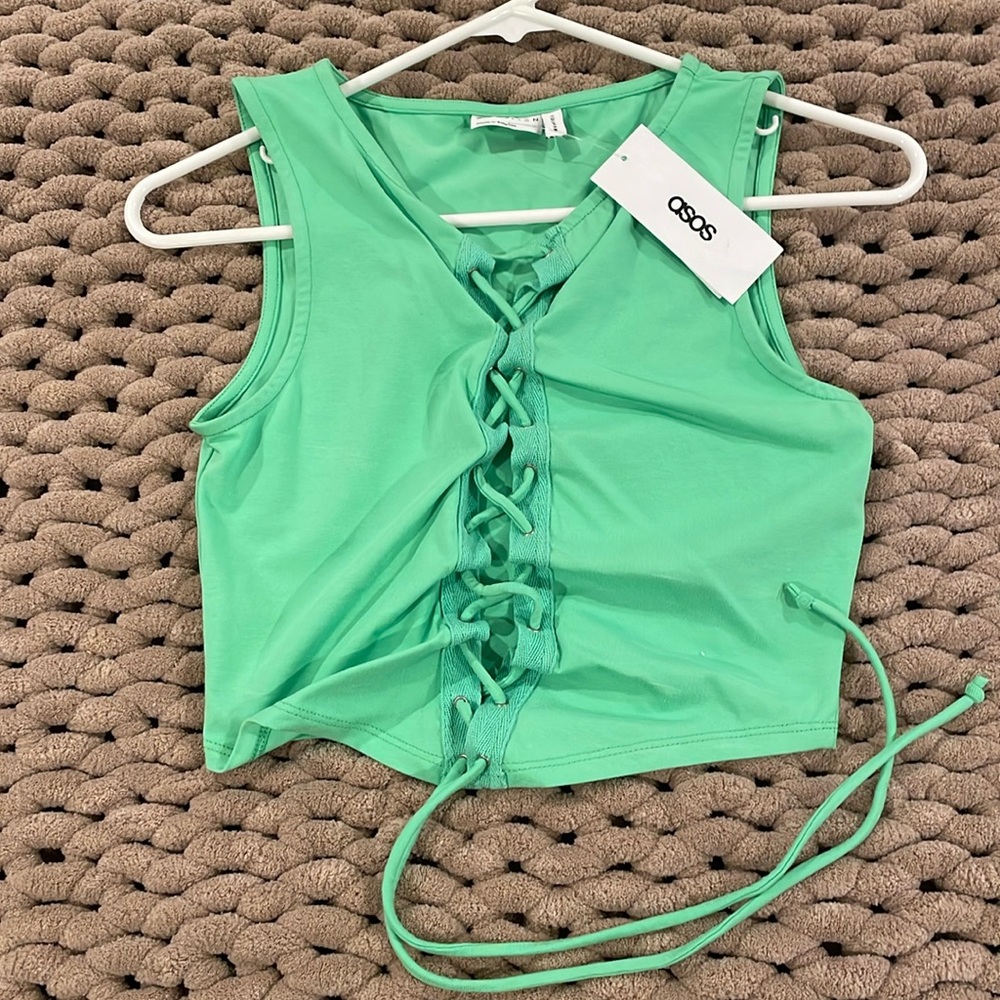 ASOS neon green tank